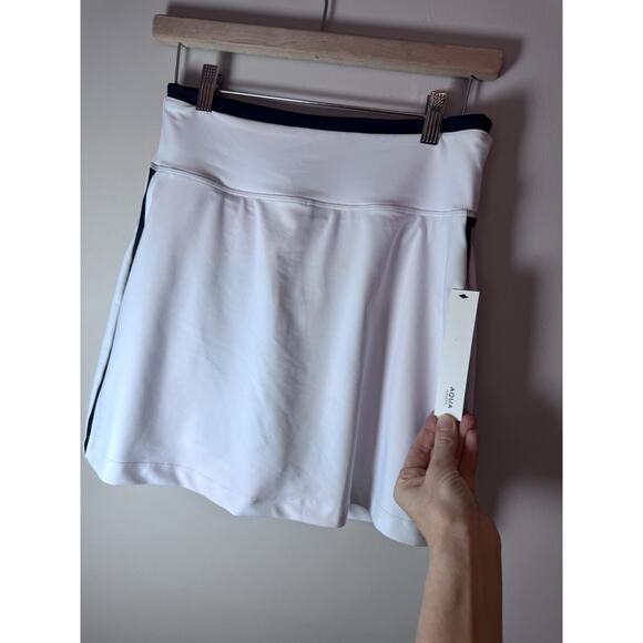 Aqua Athletic Golf Skort White W/Navy Contrast Trim Pull on Skort Sz S NWT $68 - Picture 4 of 16
